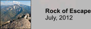 Rock of Escape July, 2012